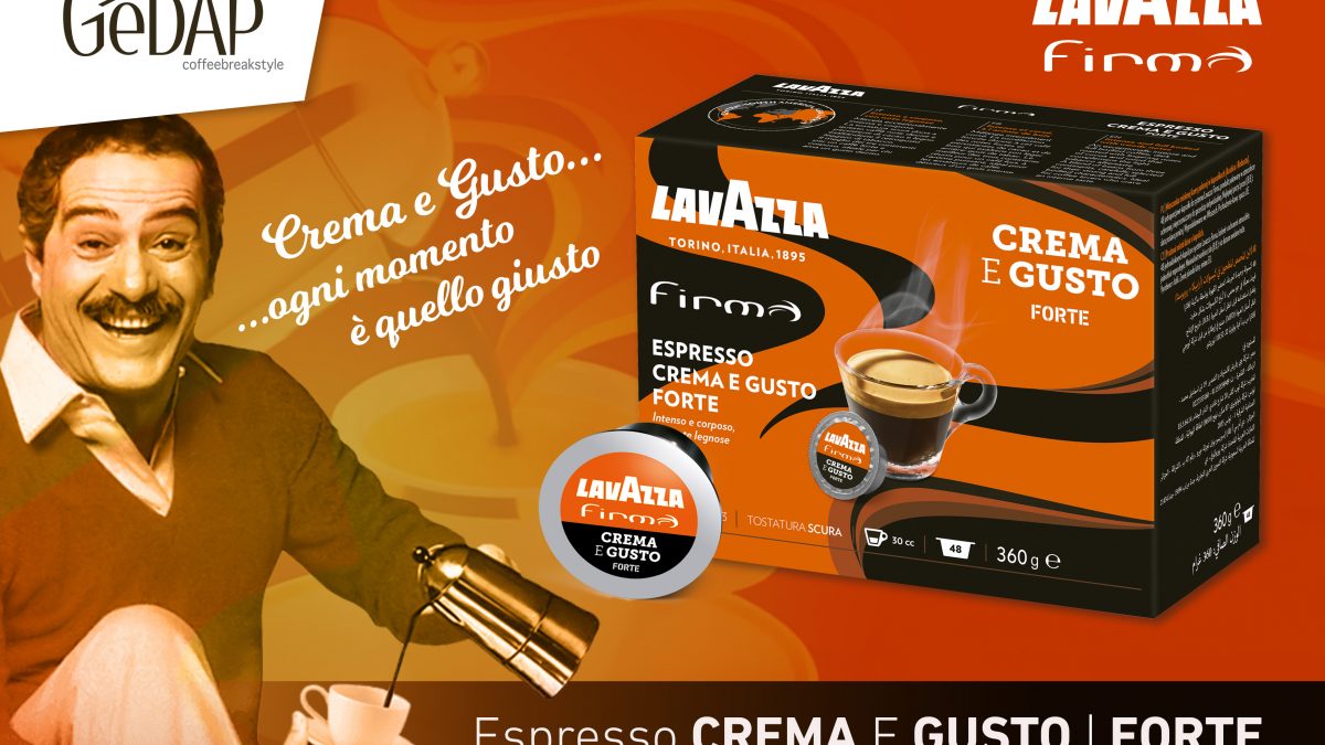 crema e gusto forte lavazza firma