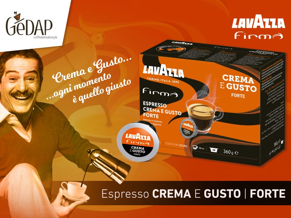 crema e gusto forte lavazza firma