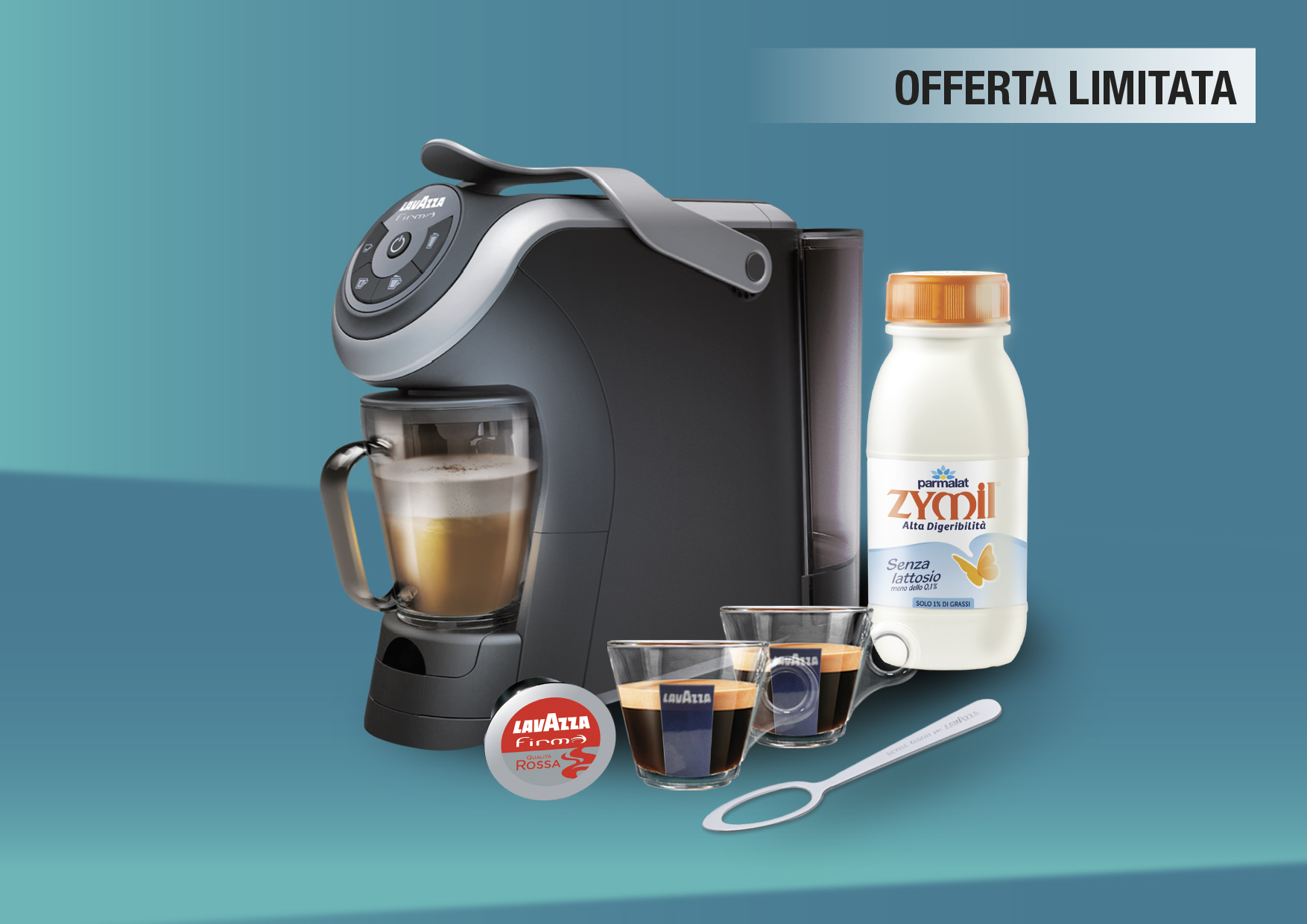 Offerta Limitata - Macchina con Cappucinatore, Tazzine Lavazza e